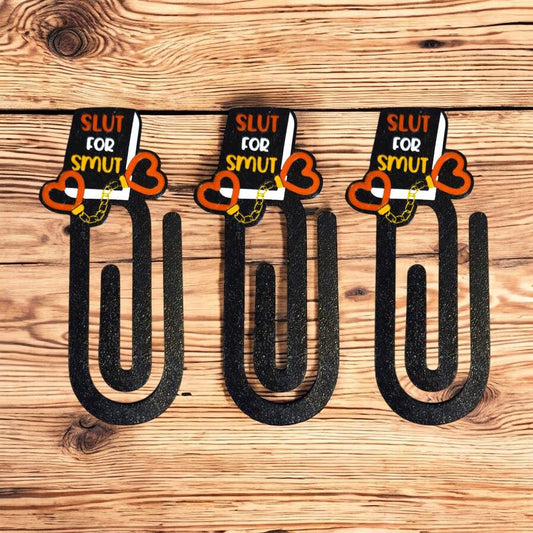 Sl*t For Smut Paperclip Bookmark