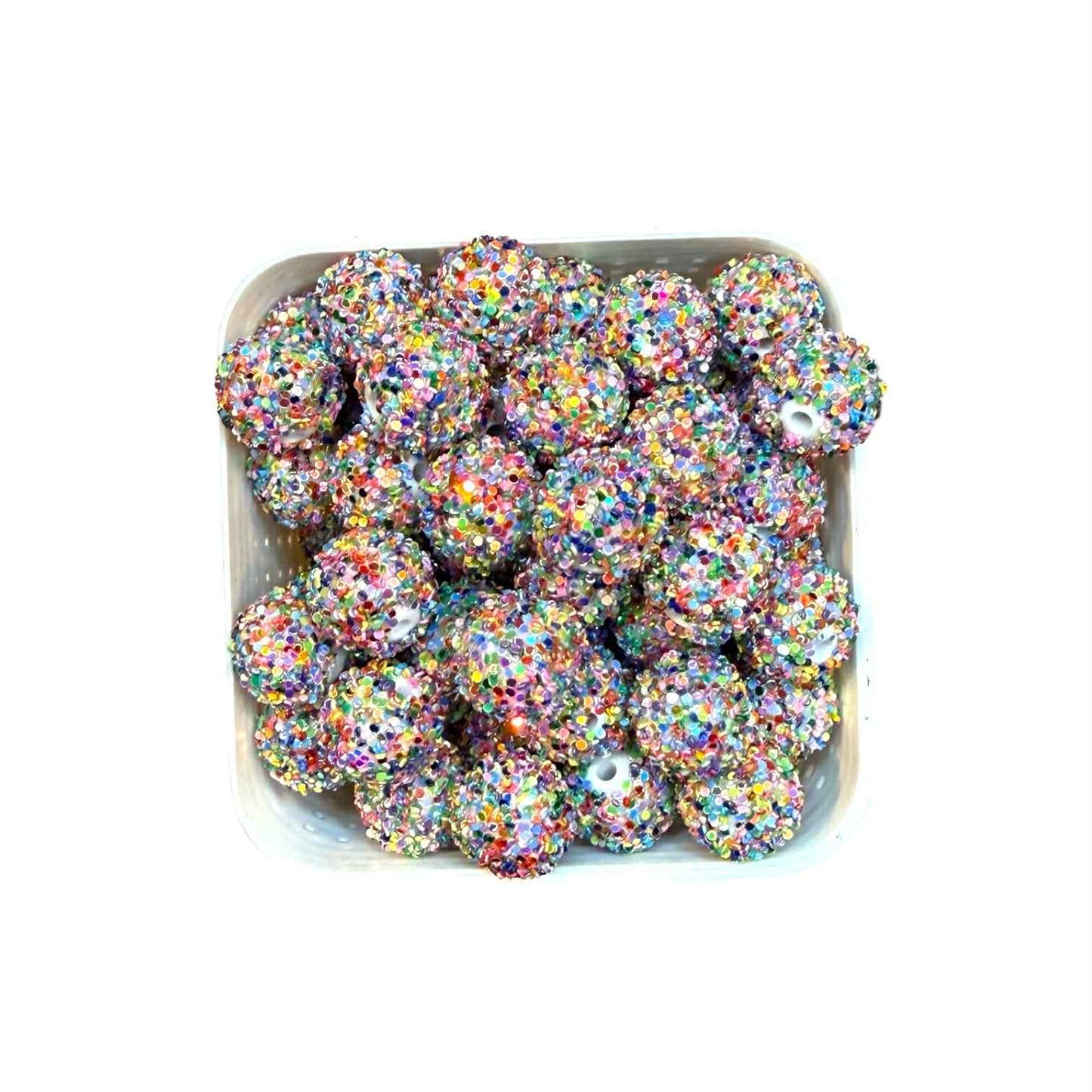 16mm Rainbow Glitter Rhinestone (5 Pack)