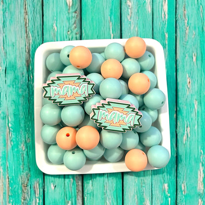 15mm Boho Mint Silicone - 5 Pack