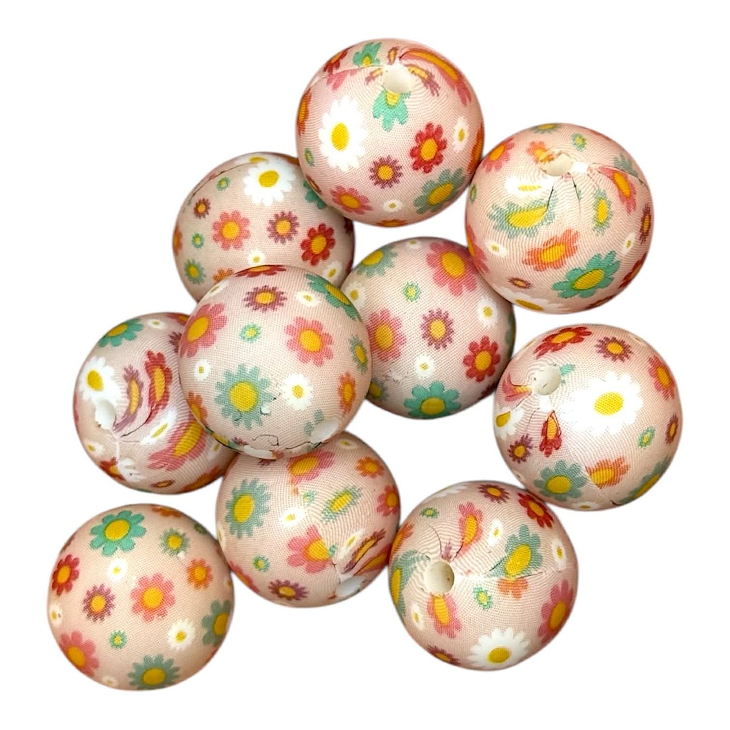 Sweet Spring Flower Silicone Bead (5 pack)