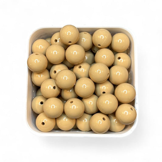 15mm Extra Glossy Opal Tan Silicone Bead (5 Pack)