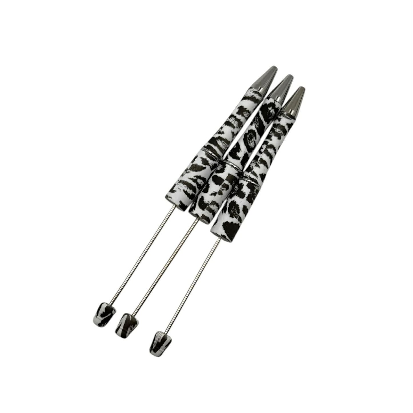 White Leopard Beadable Pen
