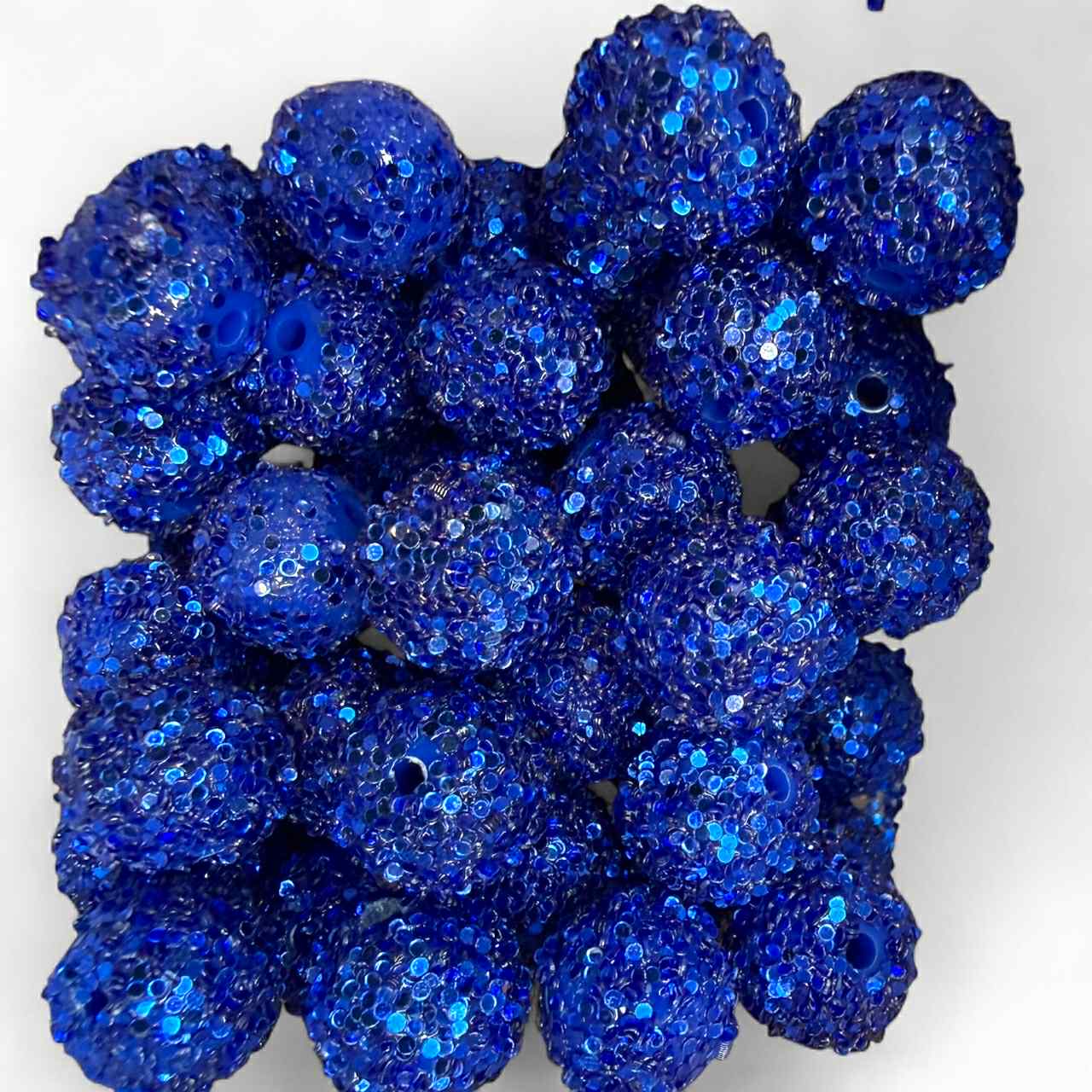 16mm Dark Blue Glitter Rhinestone (5 Pack)