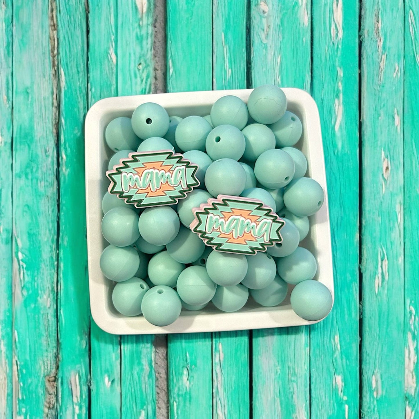 15mm Boho Mint Silicone - 5 Pack