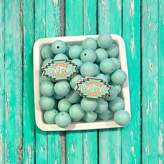 15mm Boho Mint Silicone - 5 Pack