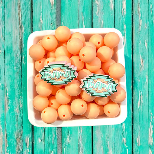 15mm Boho Orange Silicone - 5 Pack