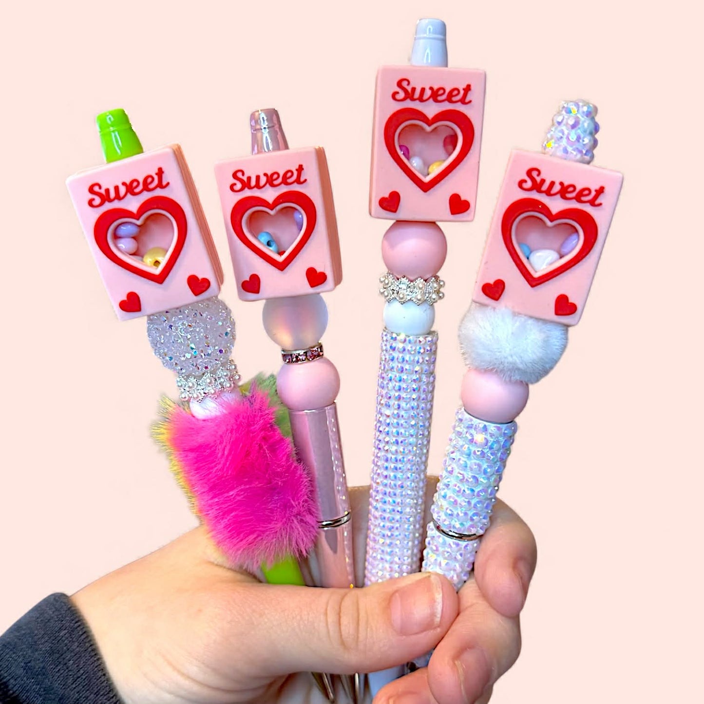 3D Sweet Candy Hearts