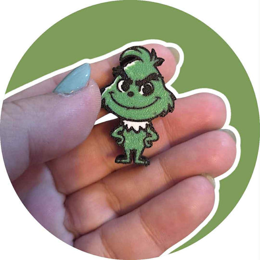 Green Guy Straw Charm